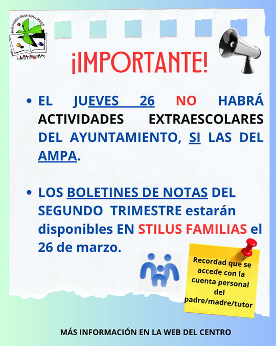 AVISO FIN SEGUNDO TRIMESTRE