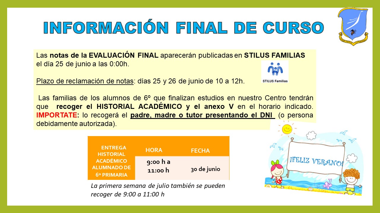 INFORMACIÓN FINAL DE CURSO 24-25