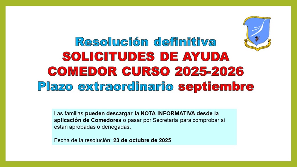 RESOLUCIÓN DEF COMEDOR 25-26 SEPTIEMBRE RESOLUCIÓN DEF COMEDOR 25-26 SEPTIEMBRE